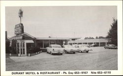 Durant Motel & Restaurant Mississippi Postcard Postcard