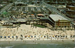 Aerial View of Pavilion and Amusement Park Postcard