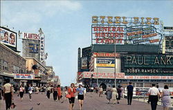 Boardwalk Near Steel Pier Postcard