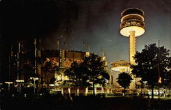 The New York State Exhibit At Night 1964 NY Worlds Fair Postcard Postcard