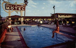 Town & Country Motel Postcard