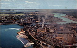 Aerial View of Minnesota and Ontario Paper Company Postcard