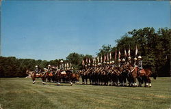 D Troop of Horse Cavalry at Valley Forge Military Academy Postcard