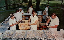 Picnics and Clam Bakes, M.W. Wood Catering Service Allentown, PA Postcard Postcard