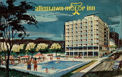 Allentown Motor Inn Pennsylvania Postcard Postcard