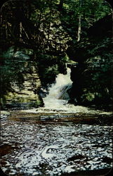 The Upper Canyon, Bushkill Falls Pennsylvania Postcard Postcard