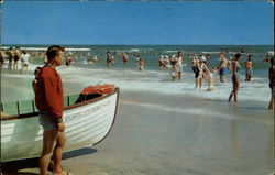 Safe Bathing--Along Atlantic City's Five Mile Beach New Jersey Postcard Postcard