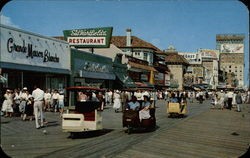 Rolling Chairs on the Boardwalk Atlantic City, NJ Postcard Postcard