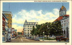 Main Street Looking South Postcard