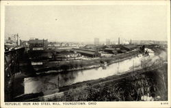 Republic Iron and Steel Mill Youngstown, OH Postcard Postcard