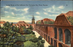 Inside Ruins of Fort Jefferson - Dry Tortugas Key West, FL Postcard Postcard