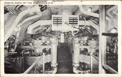 Engine Room of the Submarine Postcard