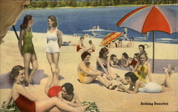 Bathing Beauties Swimsuits & Pinup Postcard Postcard