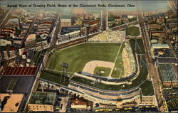 Aerial View of Crosley Field, Home of the Cincinnati Reds Ohio Postcard Postcard