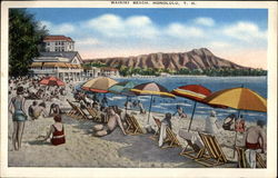 Waikiki Beach Postcard