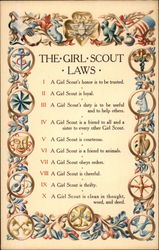 The Girl Scout Laws Postcard