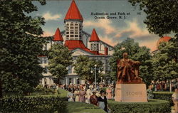 Auditorium and Park Ocean Grove, NJ Postcard Postcard