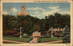 Mayo Park Gardens and the Clinic Rochester, MN Postcard Postcard