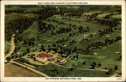 Golf Links and Country Club from Airplane Postcard