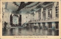 The Beautiful Hall of Mirros, Netherland Plaza Hotel Postcard