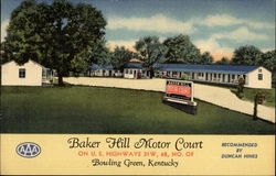 Baker Hill Motor Court Bowling Green, KY Postcard Postcard