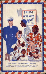 Enlist in the Navy Now Postcard