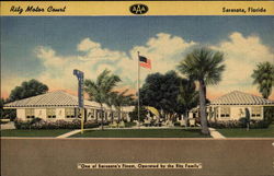 Ritz Motor Court "One of Sarasota's Finest, Operated by the Ritz Family" Florida Postcard Postcard