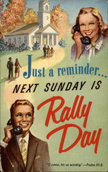 Just a Reminder Next Sunday is Rally Day Postcard