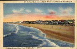 Surf and Cottage Row, "America's Finest Strand" Postcard