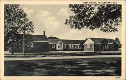 New School Castleberry, AL Postcard Postcard