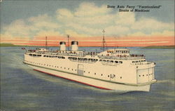 State Auto Ferry "Vacationland" at the Straits of Mackinac Postcard