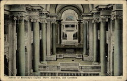 Interior of Kentucky's Capitol -- Nave, Stairway, and Corridors Postcard