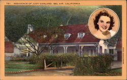 Residence of Judy Garland Bel Air, CA Postcard Postcard