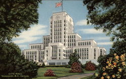 City Hall Vancouver, BC Canada British Columbia Postcard Postcard