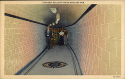 Visitor's Gallery Inside Boulder Dam Postcard