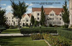 Foote Hall, Colorado Woman's College Denver, CO Postcard Postcard