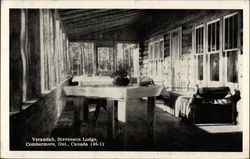 Verandah, Stevenson Lodge Combermere, ON Canada Ontario Postcard Postcard