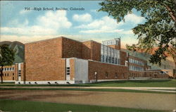 High School Boulder, CO Postcard Postcard