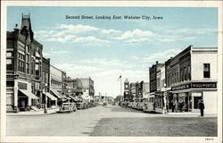 Second Street, Looking East Postcard