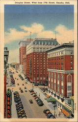 Douglas Street, West From 17th Street Postcard