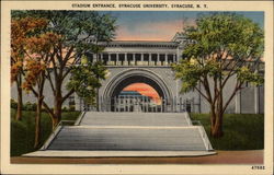 Stadium Entrance, Syracuse University Postcard