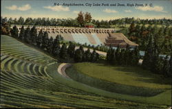 Amphitheatre, City Lake Park and Dam High Point, NC Postcard Postcard