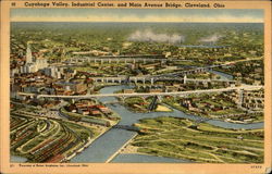 Cuyahoga Valley, Industrial Center, and Main Avenue Bridge Cleveland, OH Postcard Postcard