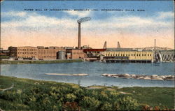 Paper Mill At International Boundary Line Postcard