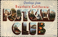 Greetings From Southern California Postcard Club Postcard