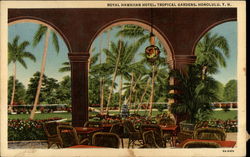 Royal Hawaiian Hotel, Tropical Gardens Honolulu, HI Postcard Postcard