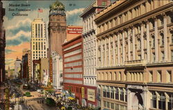 Market Street San Francisco, CA Postcard Postcard