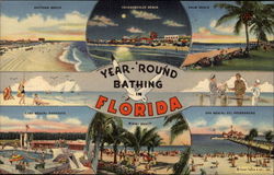 Year Round Bathing in Florida Postcard Postcard