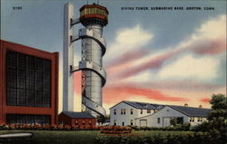 Diving Tower, Submarine Base Groton, CT Postcard Postcard