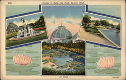 Scenes at Belle Isle Park Postcard